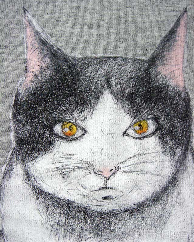 かよさんの猫デッサン画Tシャツ