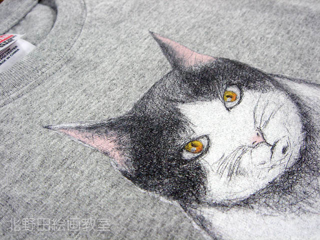 かよさんの猫デッサン画Tシャツ