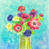 『 アネモネ 』（講師・水彩画・ミニアチュール）