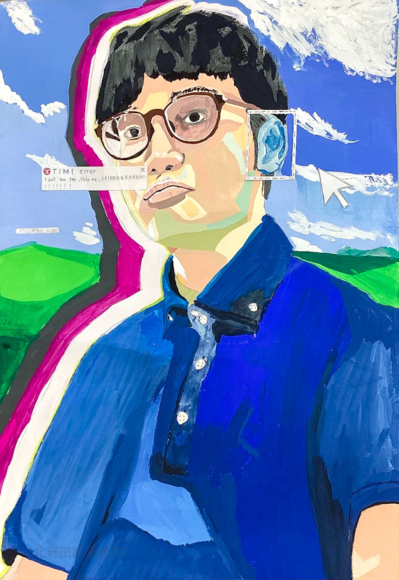のぶき君(高校3年生・水彩画)A4