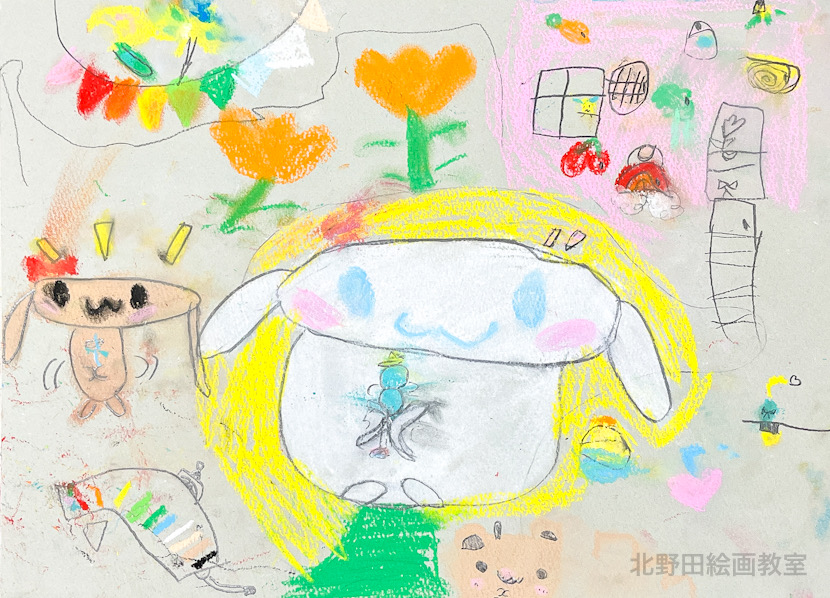 みゆちゃん(小学1年生)パステル画・F4号