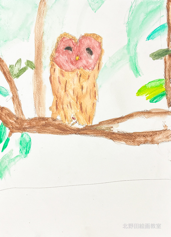 かなんちゃん(小学1年生・水彩色鉛筆画)F4号