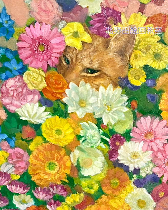 部分アップ(講師・油彩画)