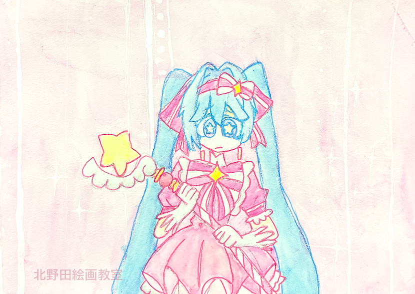 なつみちゃん（小学5年生）水彩画・SM号