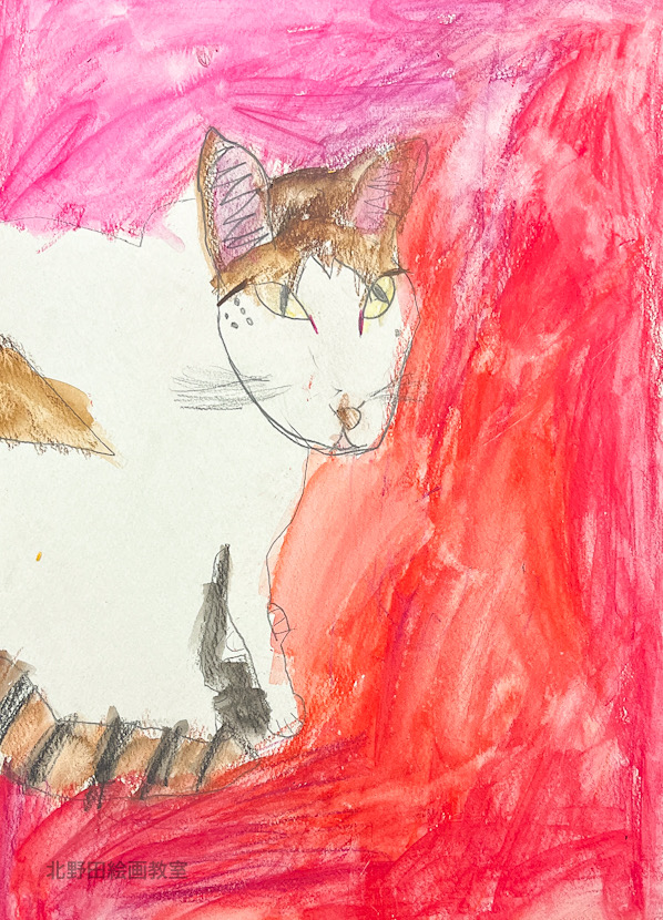 かなんちゃん（小学1年生・水彩色鉛筆画）F4号
