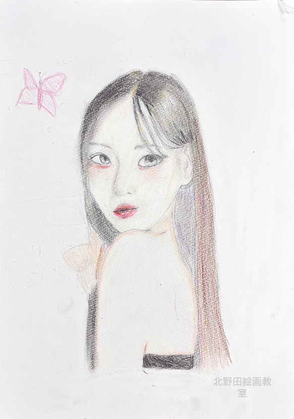 ゆあちゃん（小学5年生・色鉛筆画）F4号