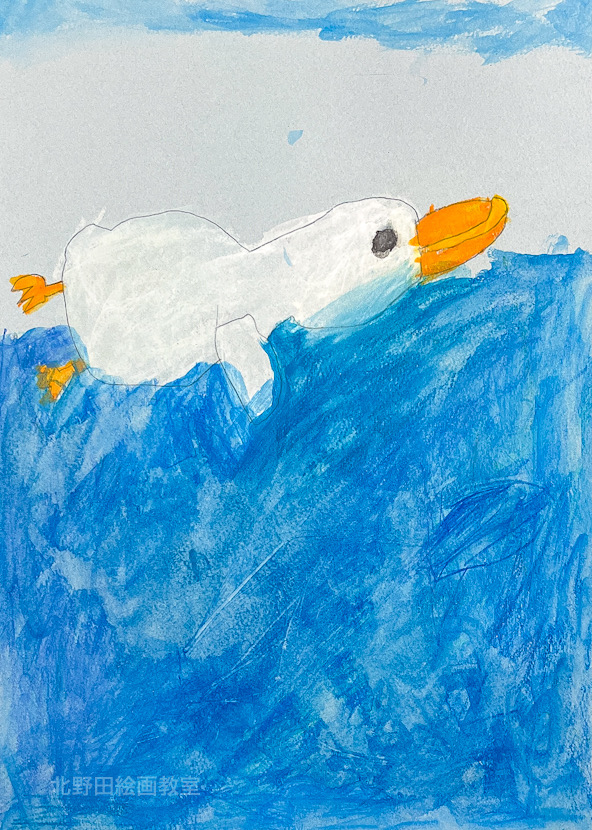 かなんちゃん（小学1年生・水彩色鉛筆画）F4号