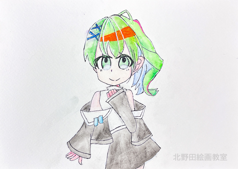 なつみちゃん（小学5年生）水彩画・SM号