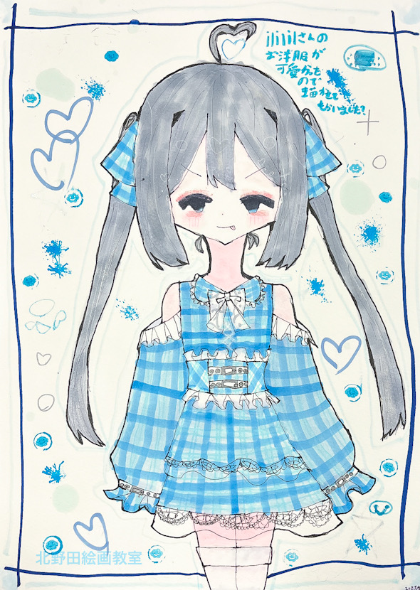 はるちゃん（小学6年生）ペン画・F4号
