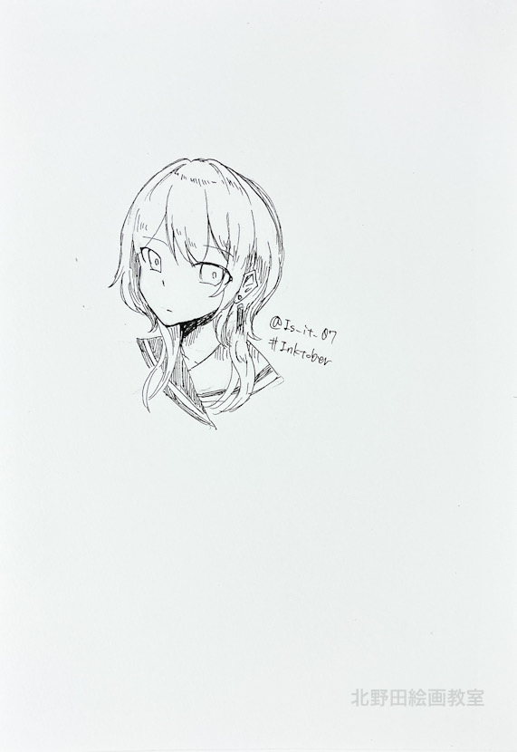 かりんちゃん(高校2年生・ペン画)