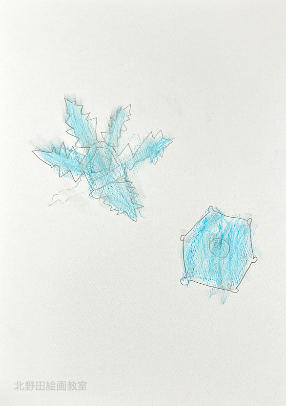 かなんちゃん（小学1年生・水彩色鉛筆画）F4号