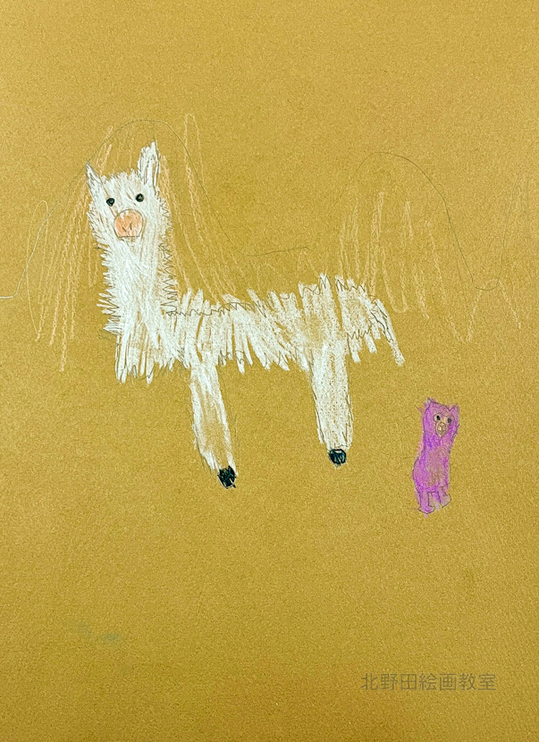 かなんちゃん(小学1年生・水彩色鉛筆画)F4号