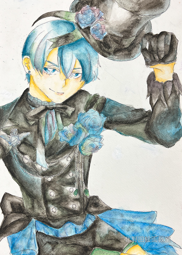いおなちゃん（中学1年生・水彩画）F4号