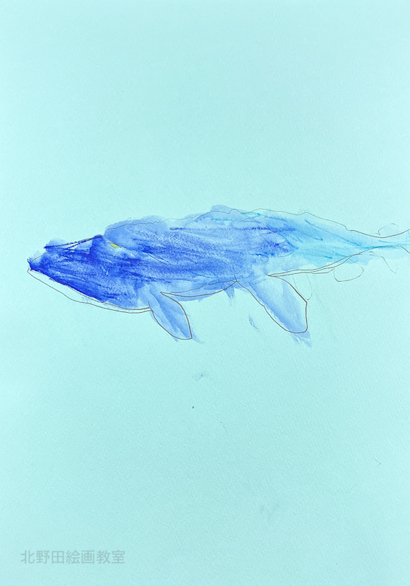 かなんちゃん（小学1年生・水彩色鉛筆画）F4号