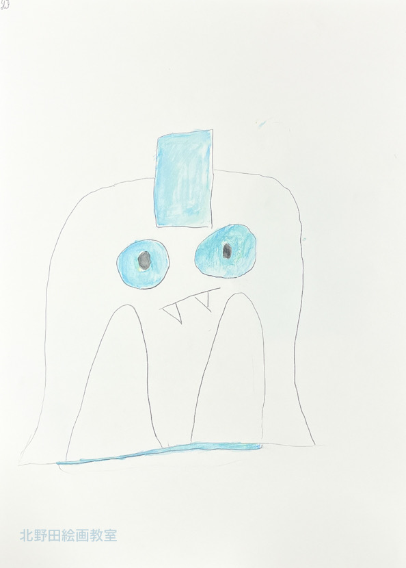 えりちゃん（小学4年生・水彩色鉛筆画）F4号