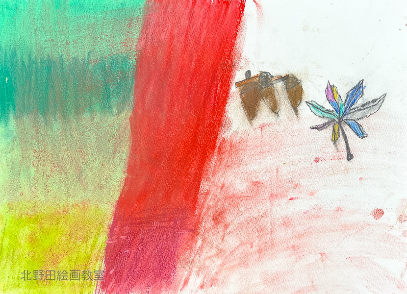 かなんちゃん（小学1年生・パステル画）F4号