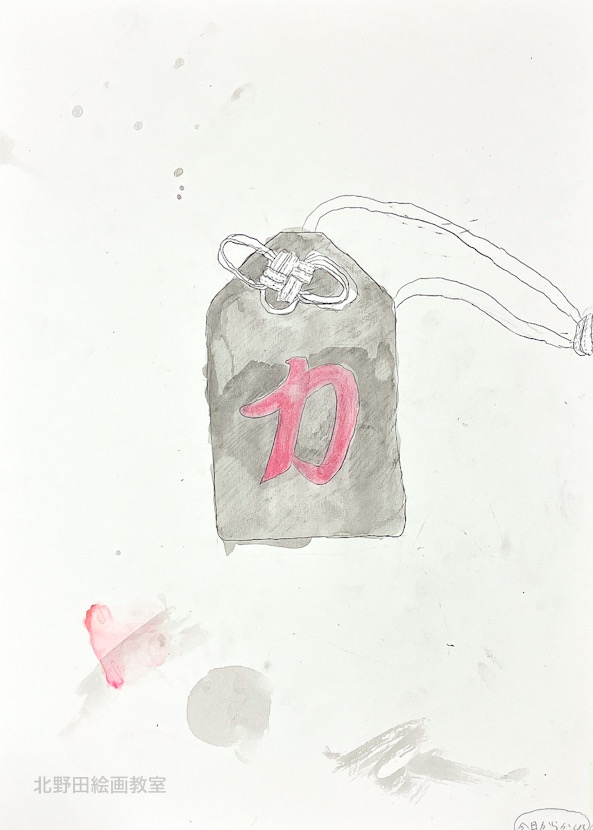 えりちゃん（小学4年生・水彩色鉛筆画）F4号