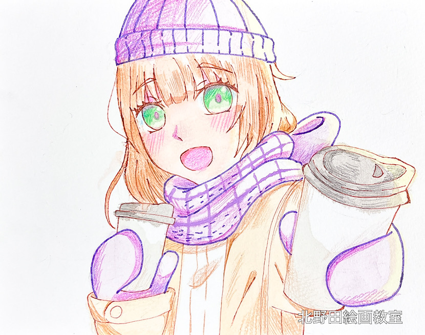 あきなちゃん(高校1年生・ミクスドメディア画)F0号