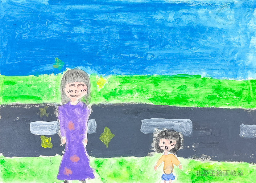 さえちゃん(中学3年生・アクリル画)A4