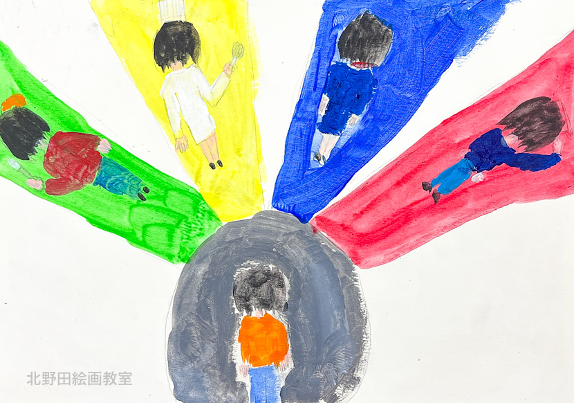 さえちゃん(中学3年生・アクリル画)A4