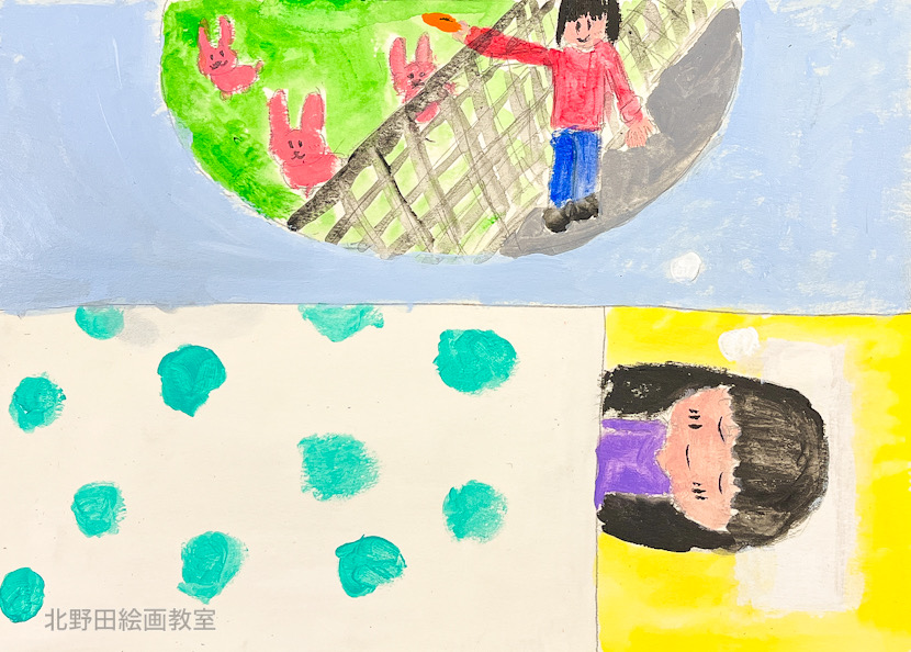 さえちゃん(中学3年生・アクリル画)A4