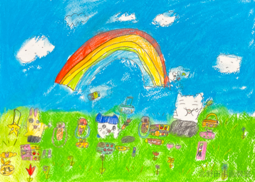 みゆちゃん（小学1年生・パステル画）F4号