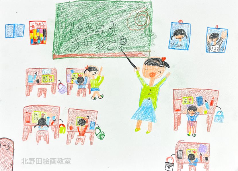 みゆちゃん（小学1年生・色鉛筆画）F4号