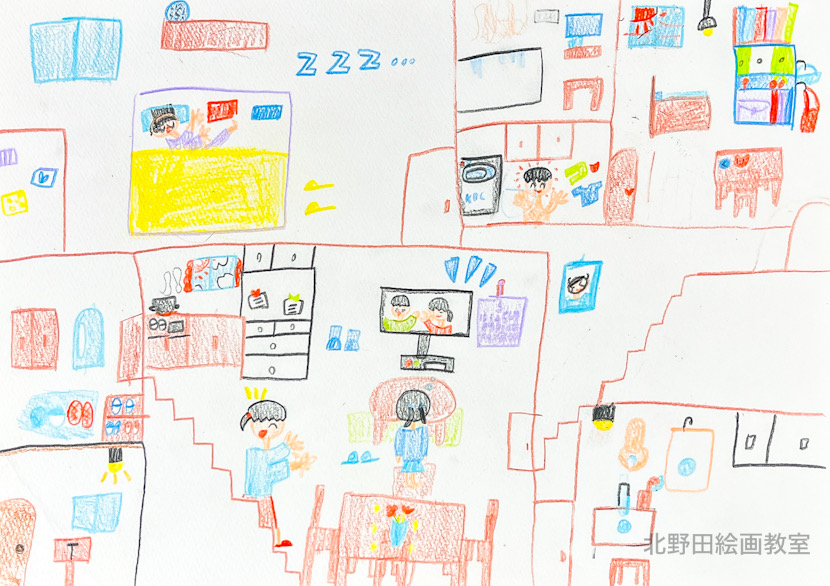 みゆちゃん（小学1年生・色鉛筆画）F4号