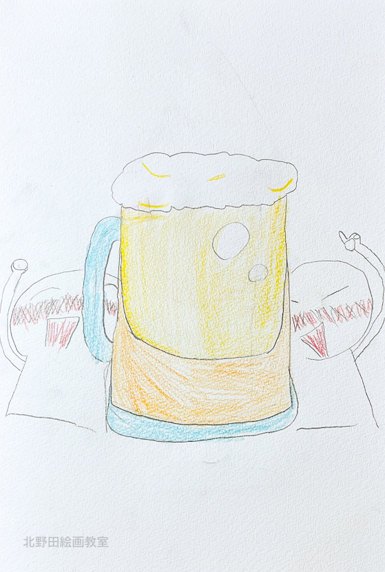 えりちゃん（小学4年生・色鉛筆画）F4号