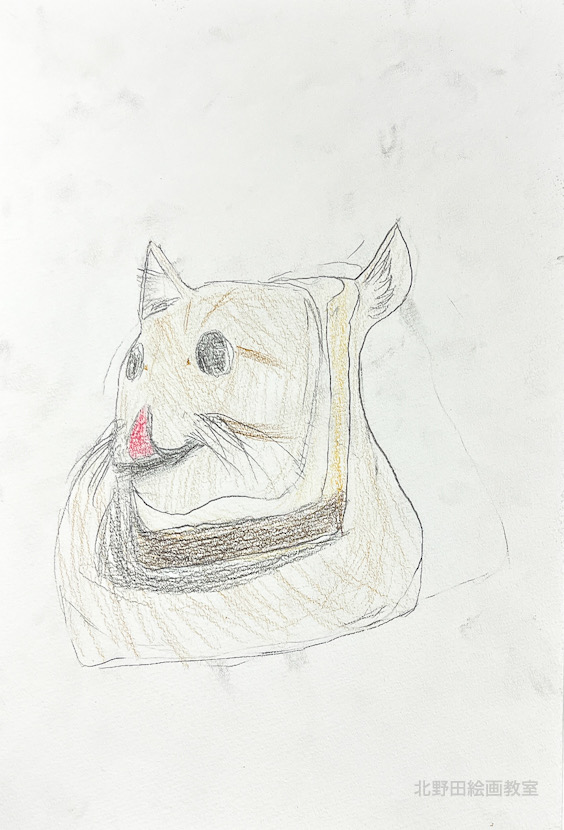 えりちゃん（小学5年生・色鉛筆画）F4号