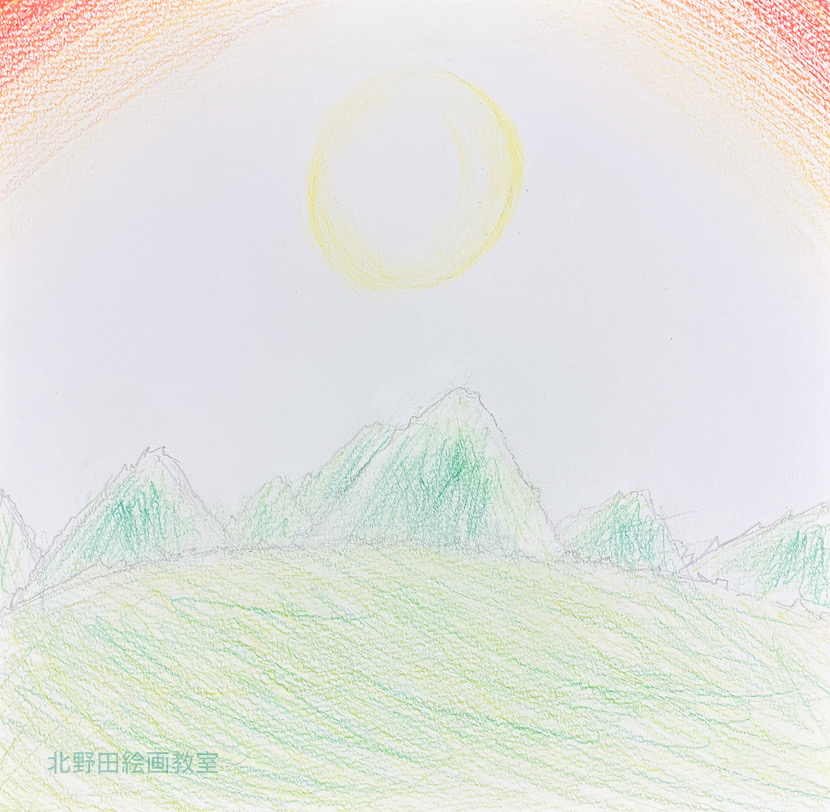 みおちゃん（小学５年生・色鉛筆画）21㎝×21㎝