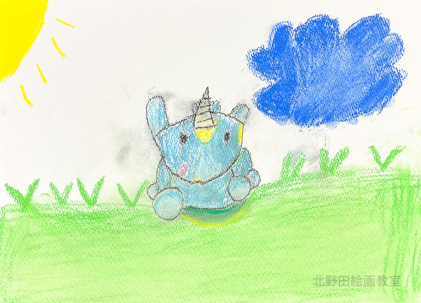 あんなちゃん（小学１年生・パステル画）F4号