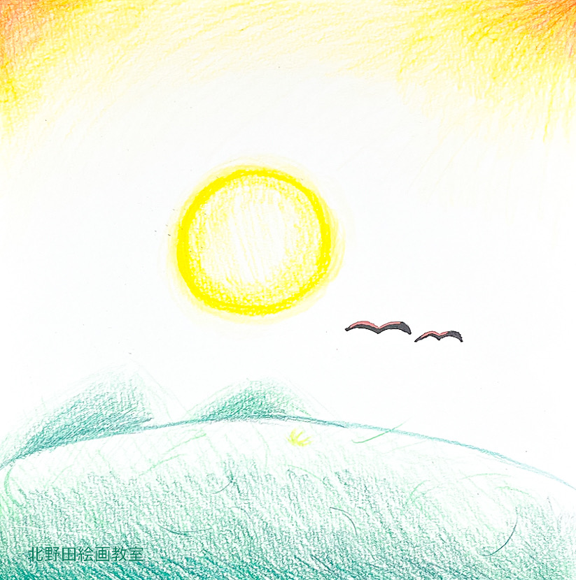 みおちゃん（小学５年生・色鉛筆画）21㎝×21㎝