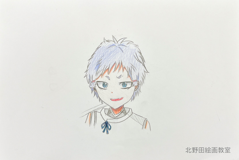 みおちゃん（小学５年生・色鉛筆画）