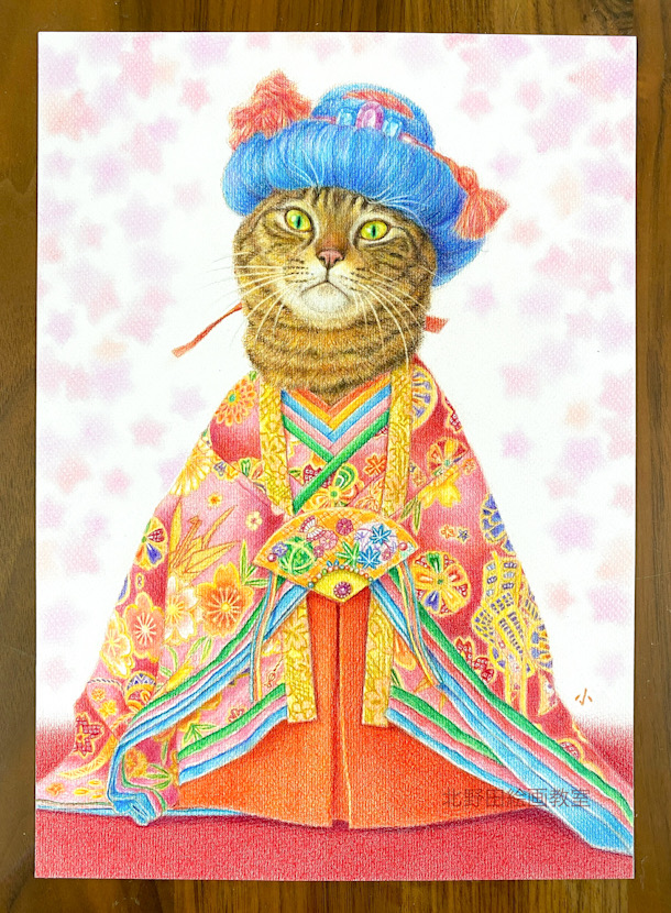 『ひにゃ祭り(ルーク君)』(講師・色鉛筆画・F4号)