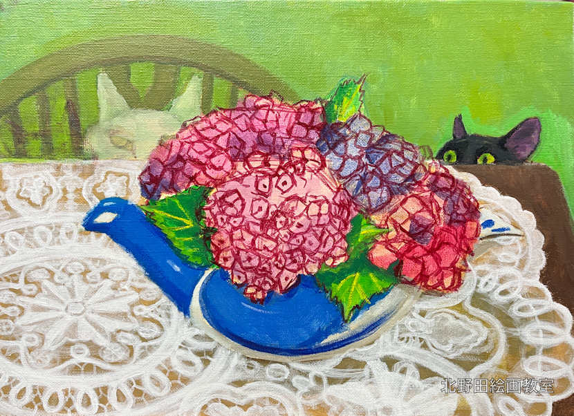 制作過程(講師・アクリル画)