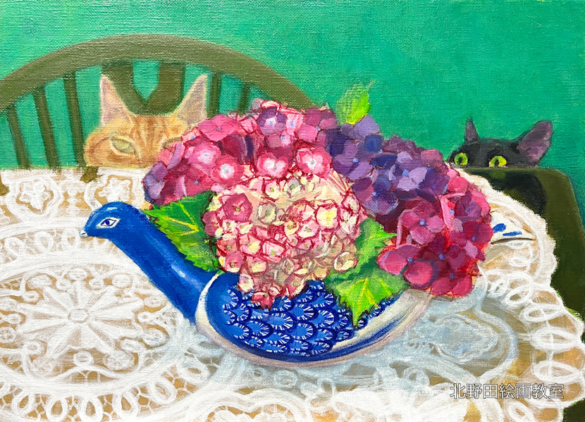 制作過程(講師・アクリル画)