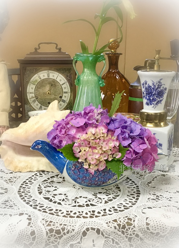 モデルの紫陽花