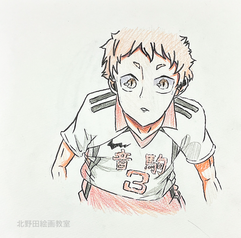 みおちゃん（小学５年生・色鉛筆画）