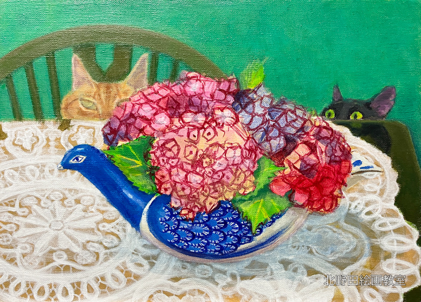 制作過程(講師・アクリル画)