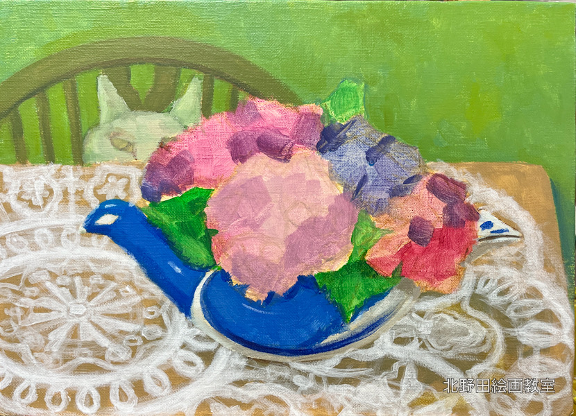 制作過程(講師・アクリル画)