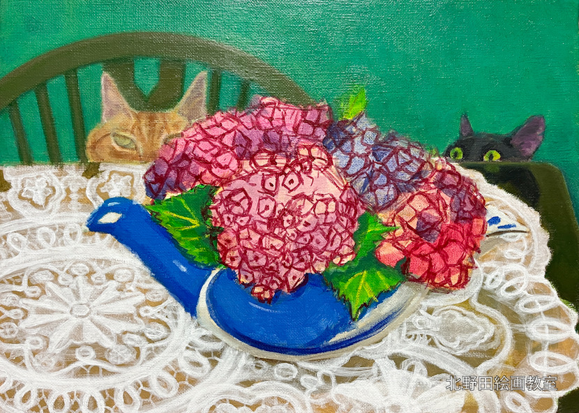 制作過程⑤(講師・アクリル画)