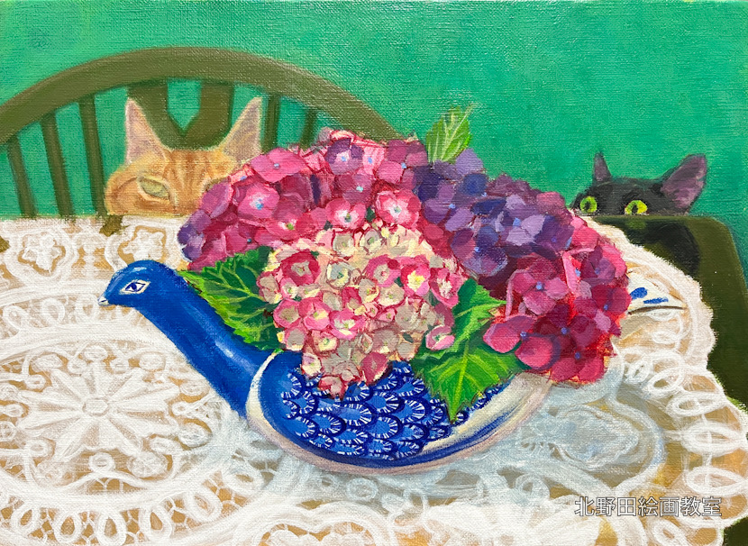 制作過程⑨(講師・アクリル画)