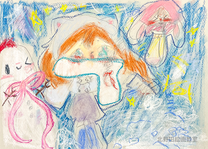 ほのちゃん(小学2年生・パステル画)F4号