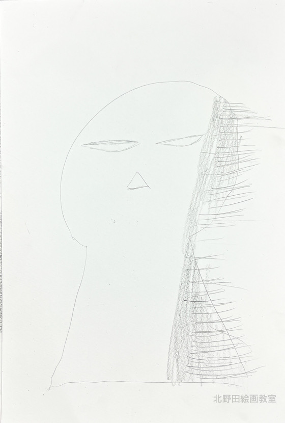 えりちゃん（小学5年生・鉛筆画）F4号