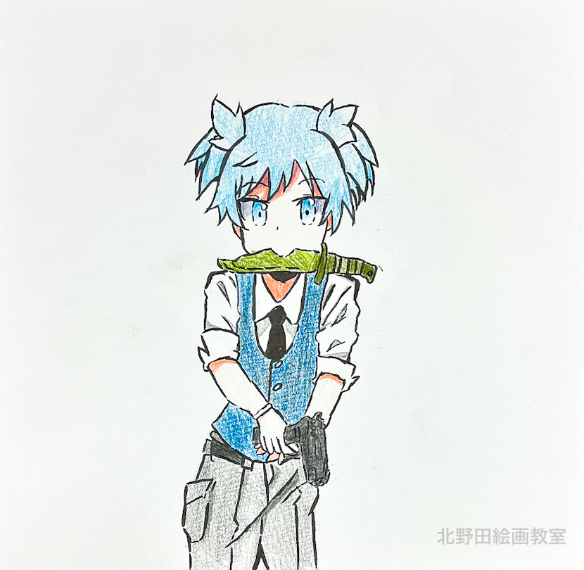 みおちゃん（小学５年生・色鉛筆画）