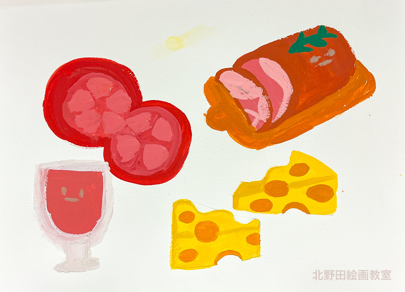 あさちゃん（小学5年生）アクリル画・A4