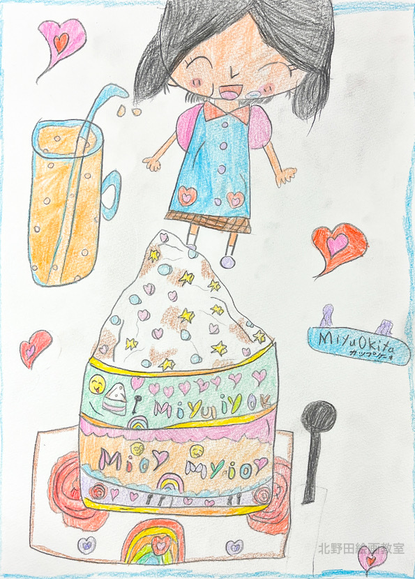 みゆちゃん（小学2年生・色鉛筆画）F4号