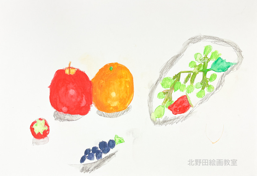 ほのかちゃん（小学2年生・水彩色鉛筆画）F4号