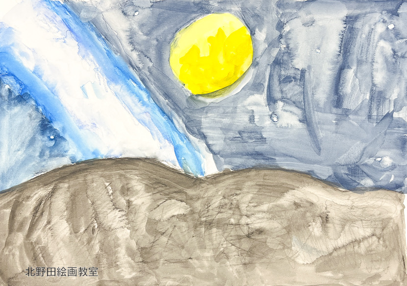 えりちゃん(小学5年生・水彩色鉛筆画)F4号
